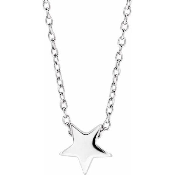 14K Yellow Star 16-18" Necklace