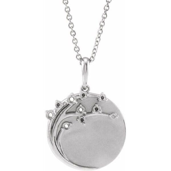 Sterling Silver Engravable Family Tree 16-18" Necklace Mounting