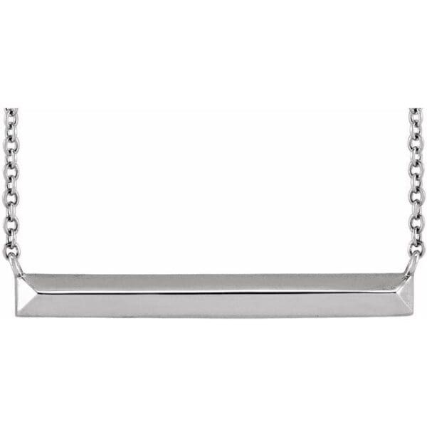 14K Yellow Geometric Bar 18" Necklace