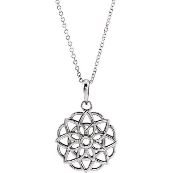 14K Yellow Floral 16-18" Necklace
