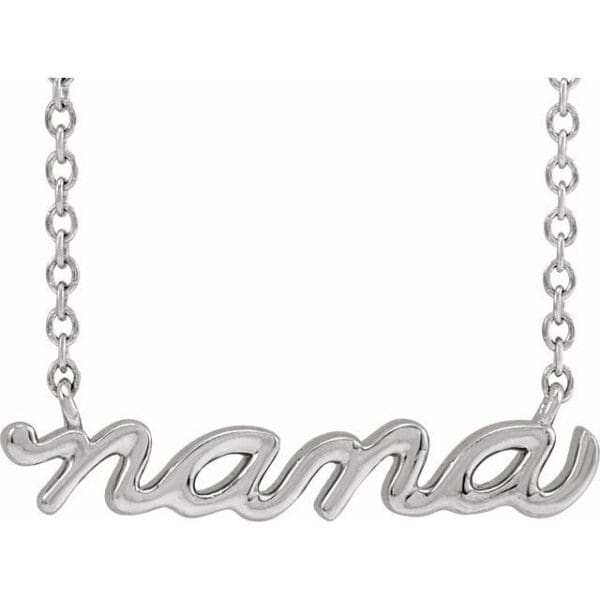 14K White 19.57x4.61 mm Nana Necklace Center