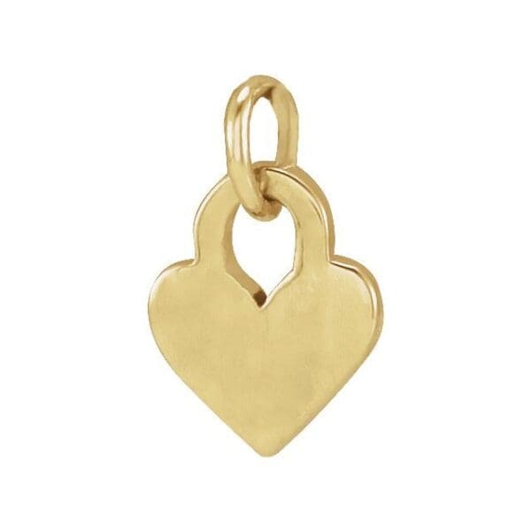 14K Yellow Engravable Heart 16-18" Necklace