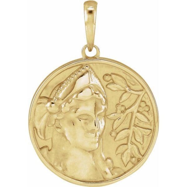 Sterling Silver 22x15 mm Athena Pendant