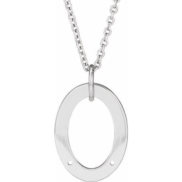 Sterling Silver 3-Stone Posh Mommy® Engravable Family Loop 18" Necklace Mounting