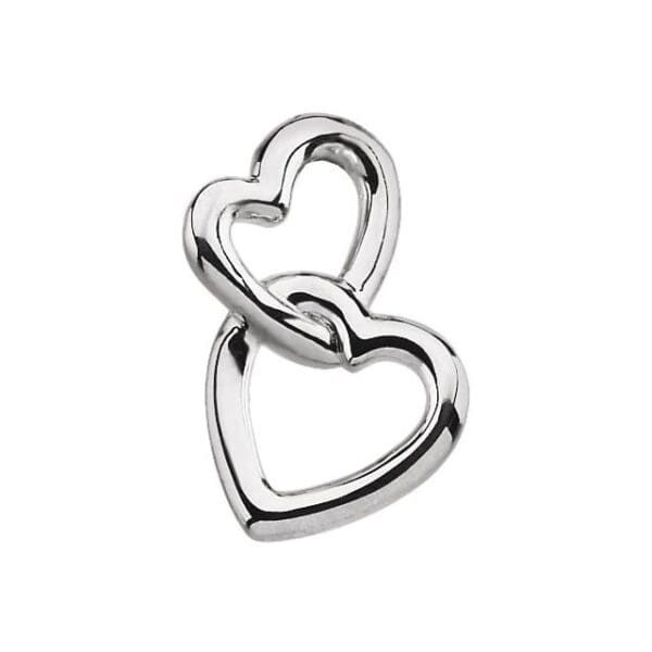 10K Yellow Double Heart Pendant