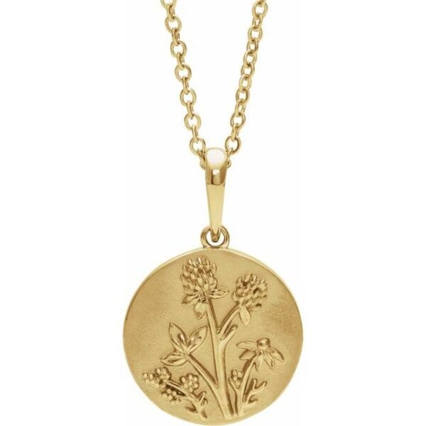 Sterling Silver Floral 16-18" Necklace