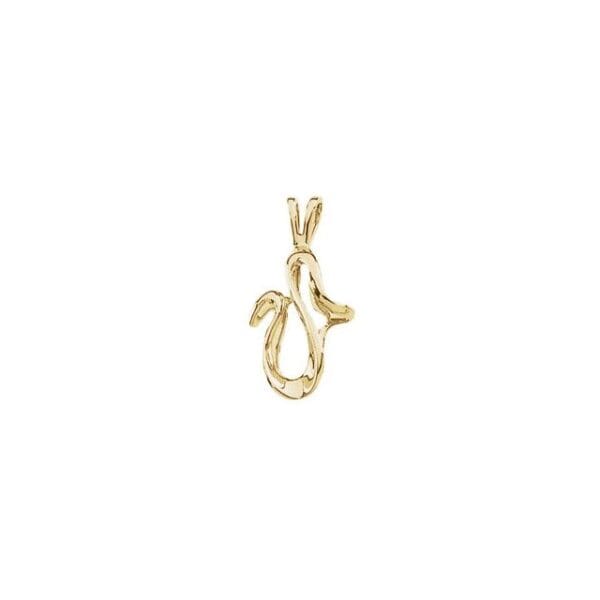 14K Yellow Freeform Pendant