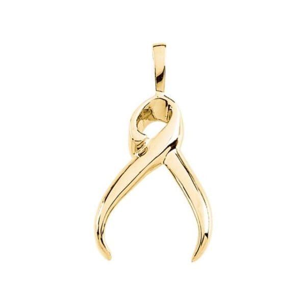 14K Yellow Freeform Pendant