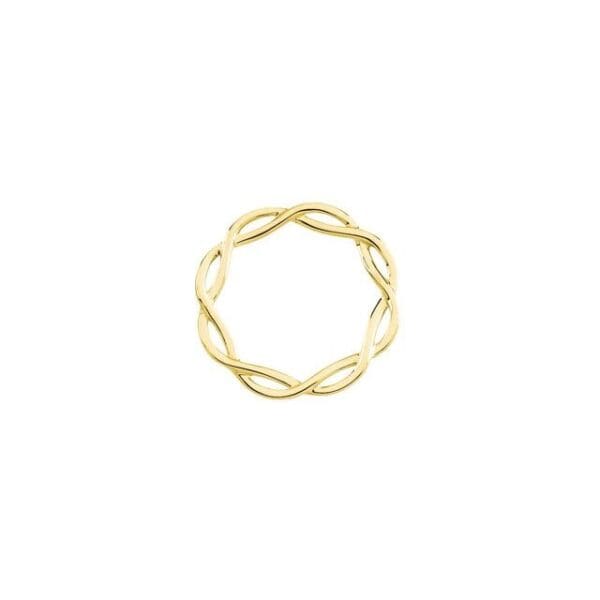 10K Yellow Infinity-Inspired Circle Pendant