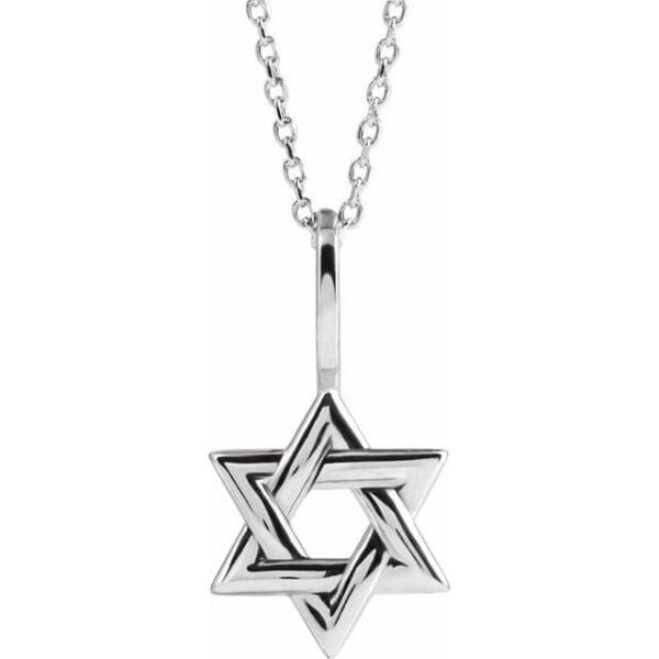 14K Yellow Star of David Pendant