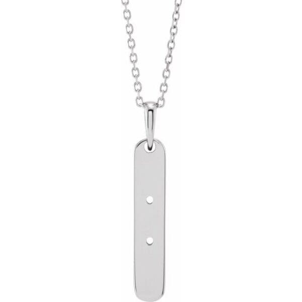 Sterling Silver 5-Stone Family Bar Pendant Mounting
