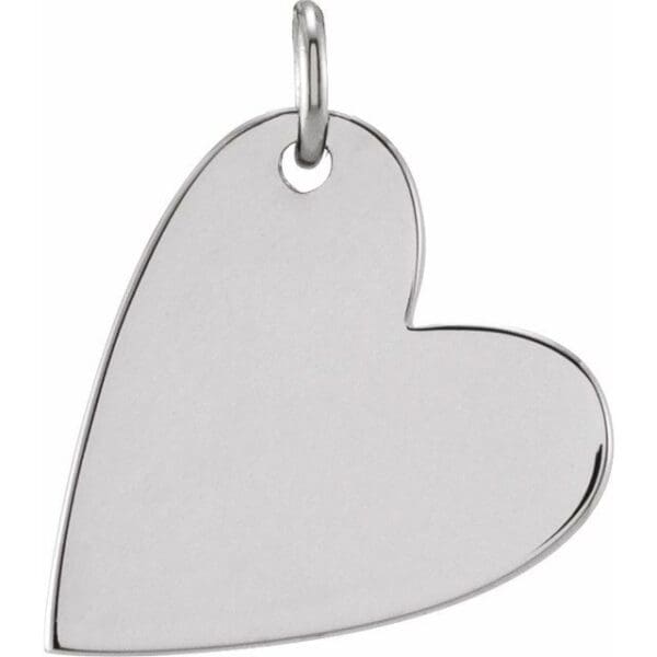 Sterling Silver Engravable Sideways Heart 16-18" Necklace