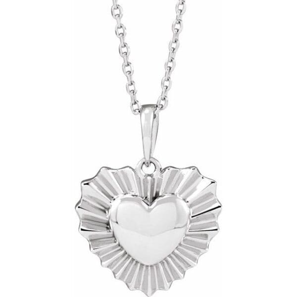 14K Yellow Heart Pendant