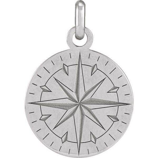 Sterling Silver Compass 20" Necklace