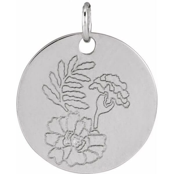 14K Yellow Poppy August Birth Flower 16-18" Necklace