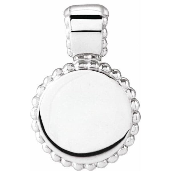 14K Yellow Engravable Beaded Disc 16-18" Necklace