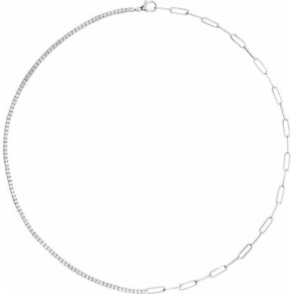 14K Yellow 3 1/4 CTW Lab-Grown Diamond Line 18" Necklace