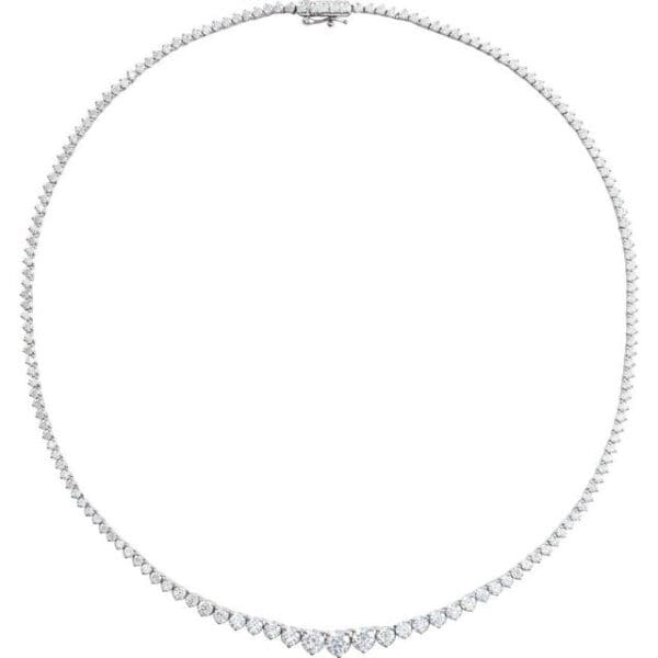 14K Yellow 9 1/2 CTW Lab-Grown Diamond Line 16 1/2" Necklace