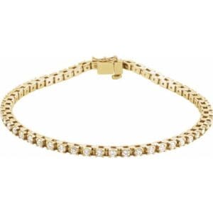 14K Yellow 2.2 mm Round Line 7" Bracelet Mounting
