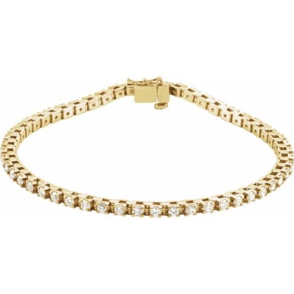 14K Yellow 2.2 mm Round Line 7" Bracelet Mounting