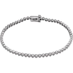 14K Yellow 1 CTW Natural Diamond Line 7" Bracelet