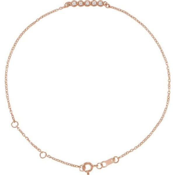 14K White 1.5 mm Round Bar 6 1/2-7 1/2" Bracelet Mounting