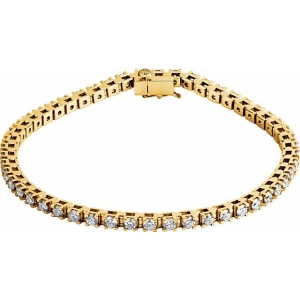 14K White 2.7 mm Round Line 7 1/4" Bracelet Mounting