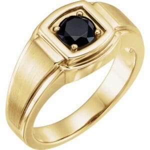 14K Yellow 6.5 mm Round Solitaire Ring Mounting