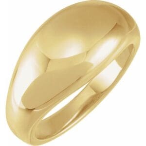 14K Yellow 12 mm Dome Ring