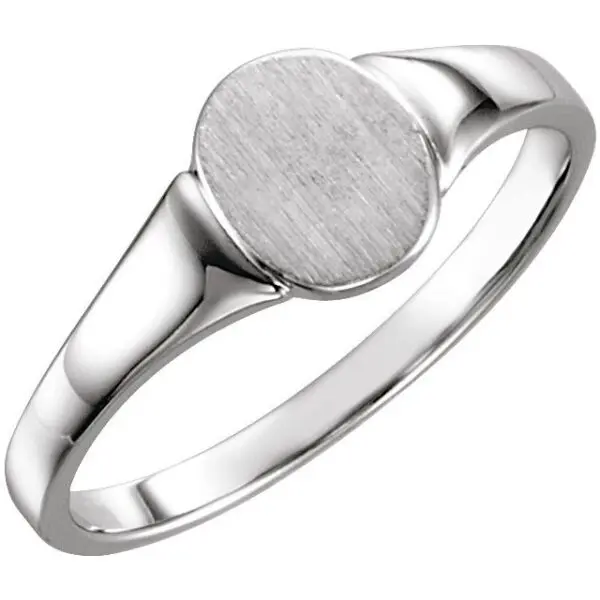 14K Yellow 7x6 mm Oval Signet Ring Size 6
