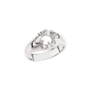 14K Yellow 10.4-10.8 mm Round Belcher Ring Mounting
