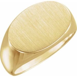 Sterling Silver 18x12 mm Oval Signet Ring