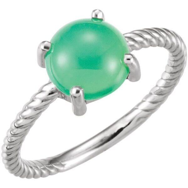 14K Yellow 6 mm Round Cabochon Ring Mounting