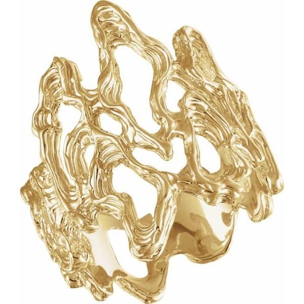 14K Yellow Freeform Ring