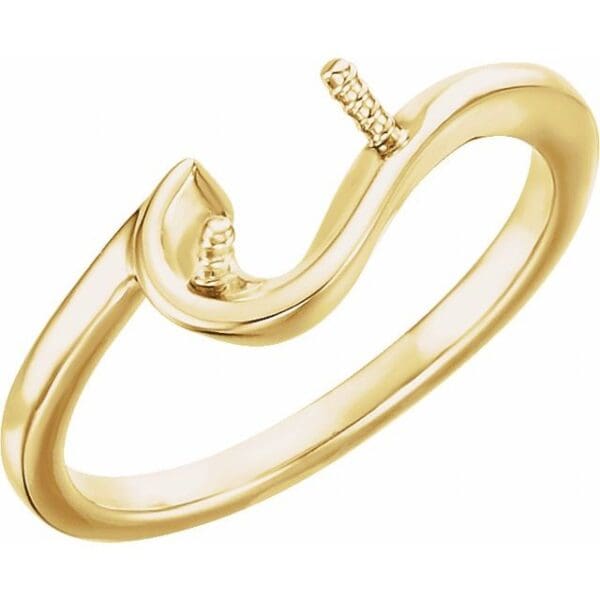 14K White Ring Mounting for 4.5-5.5 mm & 6.5-7 mm Pearl