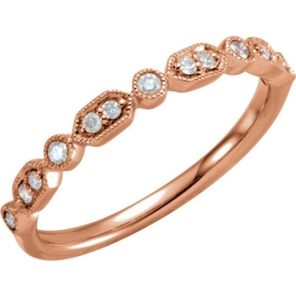 14K Yellow 1/8 CTW Natural Diamond Stackable Ring