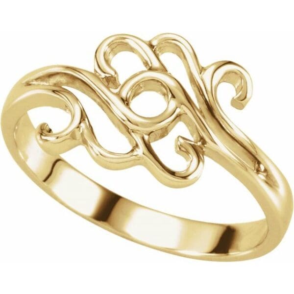 10K Yellow Freeform Ring