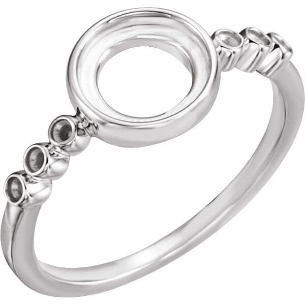 14K White Natural White Opal & 1/10 CTW Natural Diamond Ring
