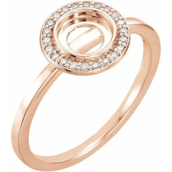 14K Yellow Natural White Opal & .07 CTW Natural Diamond Halo-Style Ring