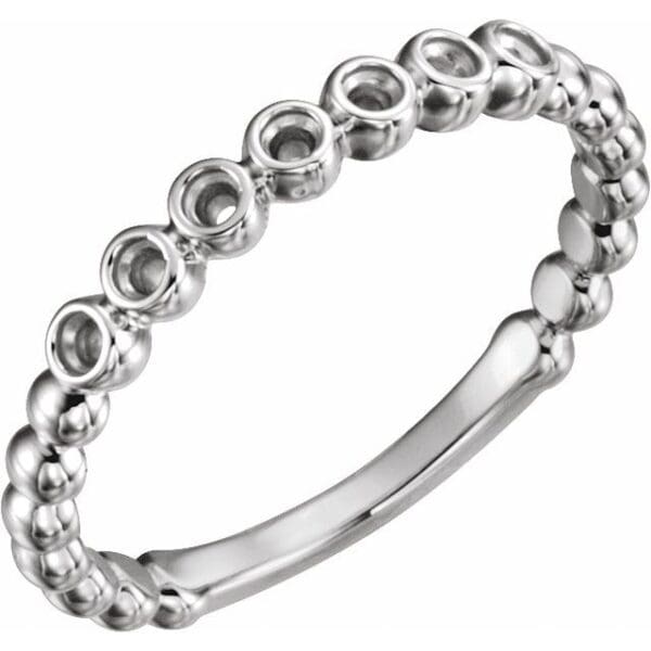 14K White Stackable Ring Mounting