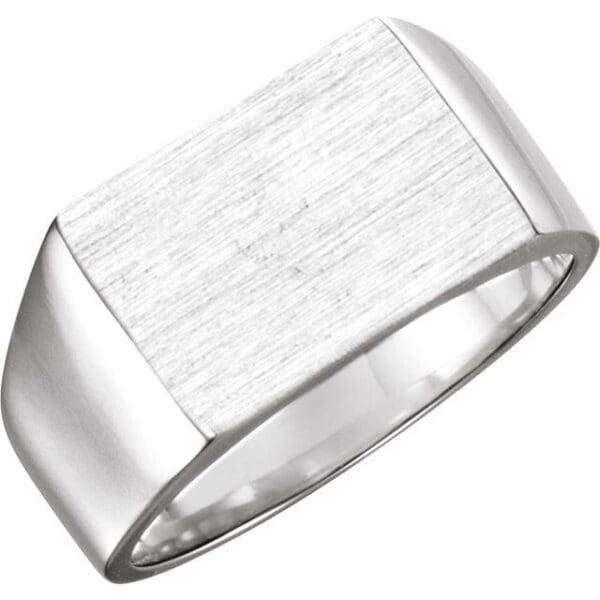 14K Yellow Rectangle Signet Ring