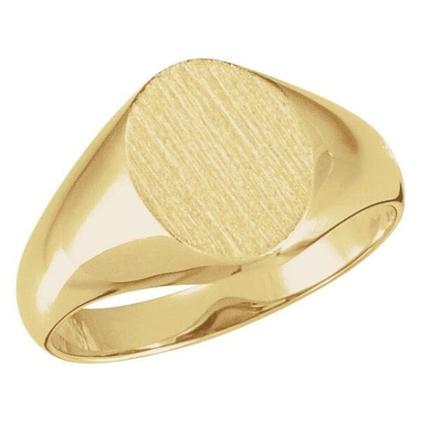 14K Rose 10x8 mm Oval Signet Ring