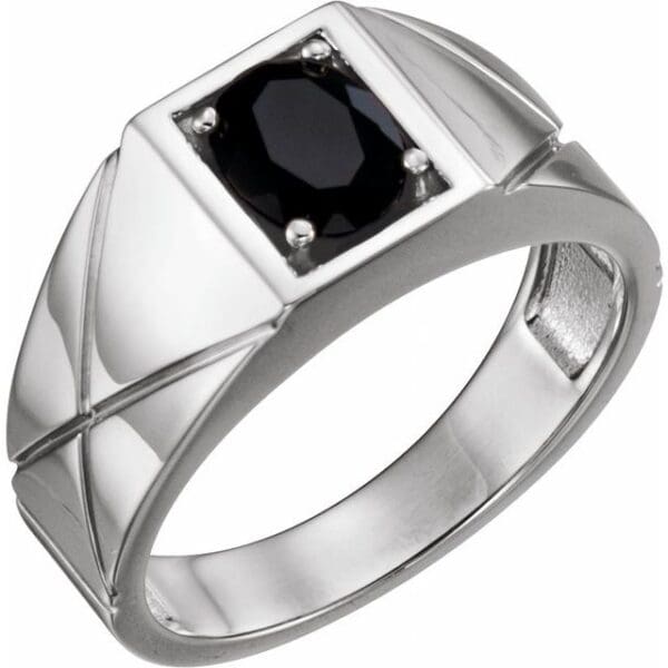 14K White 8x6 mm Oval Ring Mounting