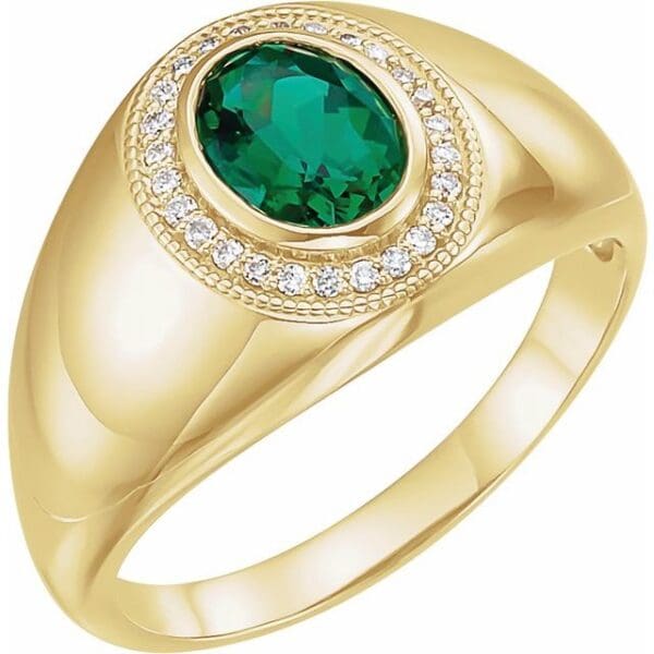 14K Yellow 8x6 mm Oval Halo-Style Ring Mounting