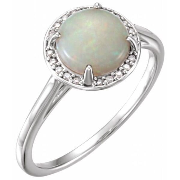 14K Yellow Natural Sky Blue Topaz & 1/8 CTW Natural Diamond Ring