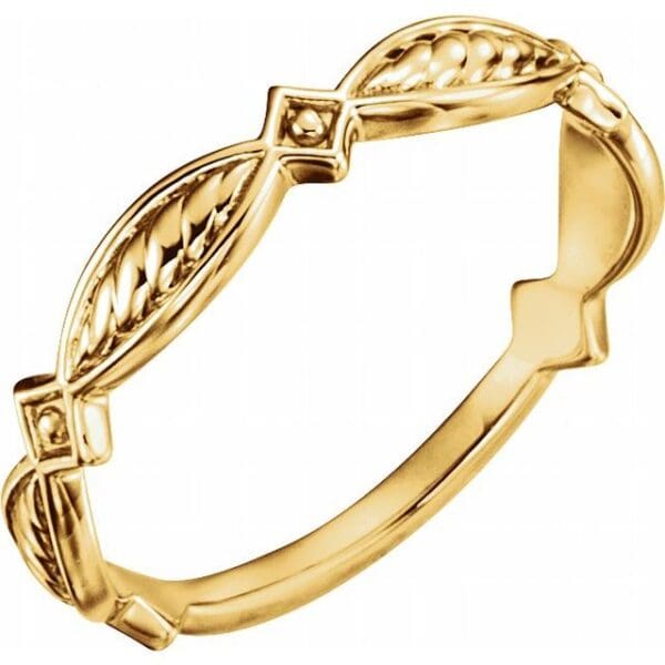 14K White Stackable Ring
