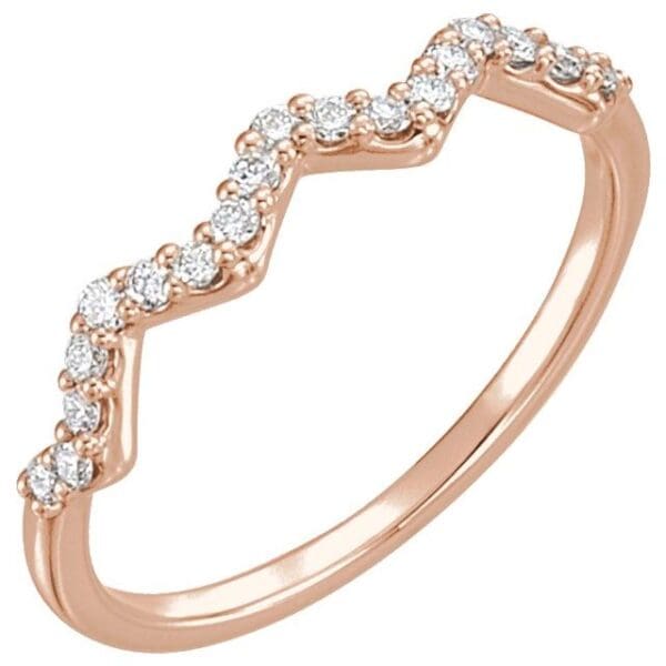 14K White 1.3 mm Round Stackable Ring Mounting