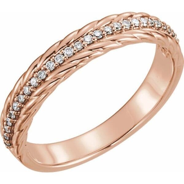 14K Yellow 1 mm Round Rope Ring Mounting