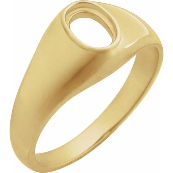 10K White 7x5 mm Oval Ring Mounting