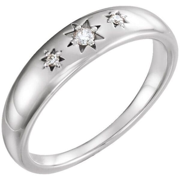 14K Yellow 2 mm Round Accented Star Ring Mounting